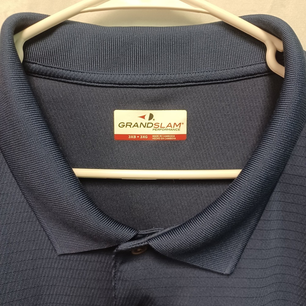 Grand Slam Men's 3XB Big And Tall Short Sleeve Polo Shirt - Picture 2 of 4